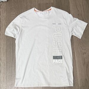 Push The Pace White Men's Graphic Tee
